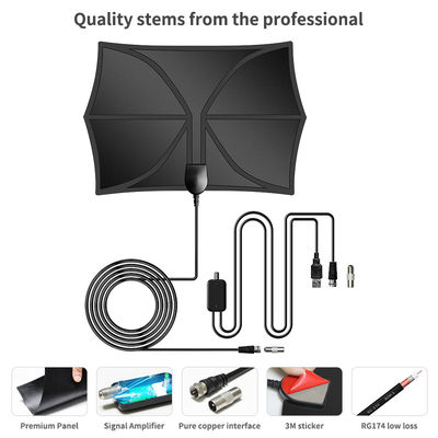 5g 4k Yagi Exterior Aerial For Plug 75 Ohm Digital Outdoor Cable Adapter Gold Tv Antenna