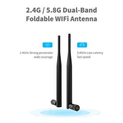 ABS Dual Band 5GHz 5.8GHz 2.4GHz WiFi Antenna for Long Range Indoor Wireless Receiver