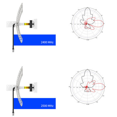 50W White Waterproof SMA Connector WiFi Tower Telecommunication Parabolic Dish Grid Communication Antennas