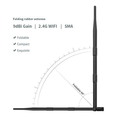 Long Range Wireless Outdoor Receiver with SMA 9dB Rubber Router 5.8G2.4g Wifi Antenna
