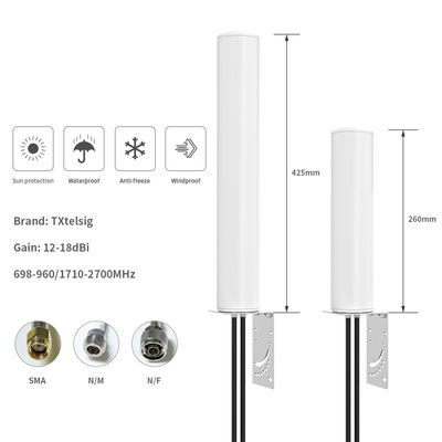 240*63*63mm Outdoor MIMO 4G 5G Cylinder Antenna for Maximum Input Power up to 50W