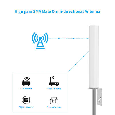 240*63*63mm Outdoor MIMO 4G 5G Cylinder Antenna for Maximum Input Power up to 50W