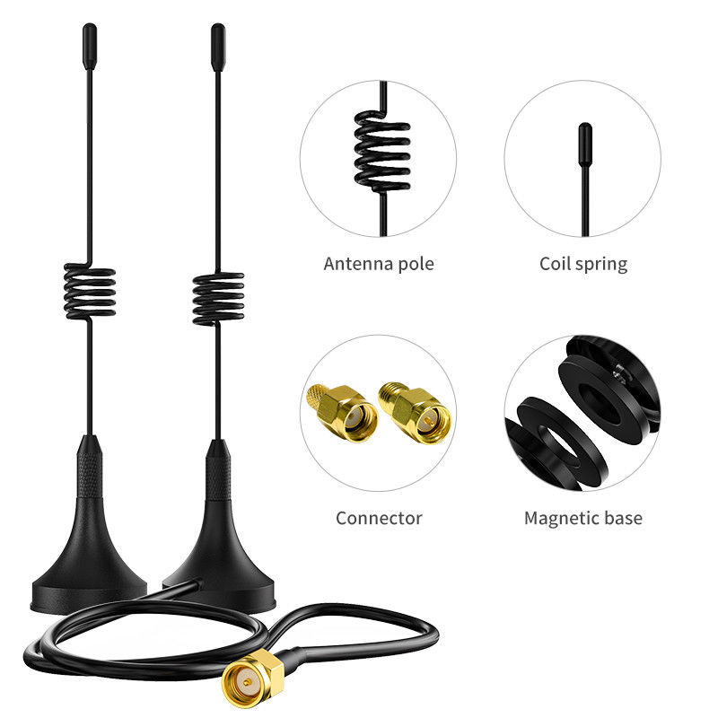 High Gain Outdoor Wireless Spring Helical Loop 433mhz Antenna with Magnetic Mounting